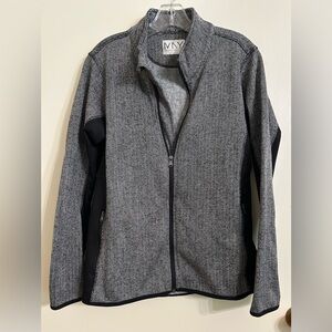 NWOT Marc New York Black Herringbone Zip-Up Jacket